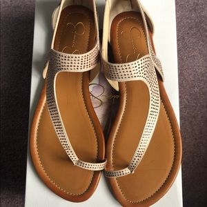 Jessica Simpson rose gold Sandals